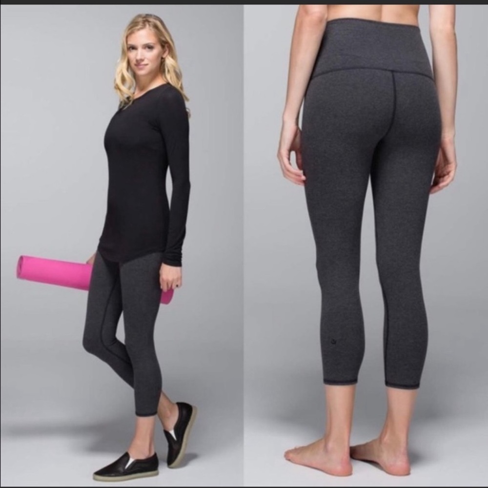 Lululemon High Rise Wunder Under Crops! Rolldown